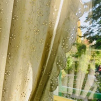 a curtain with a pattern on it